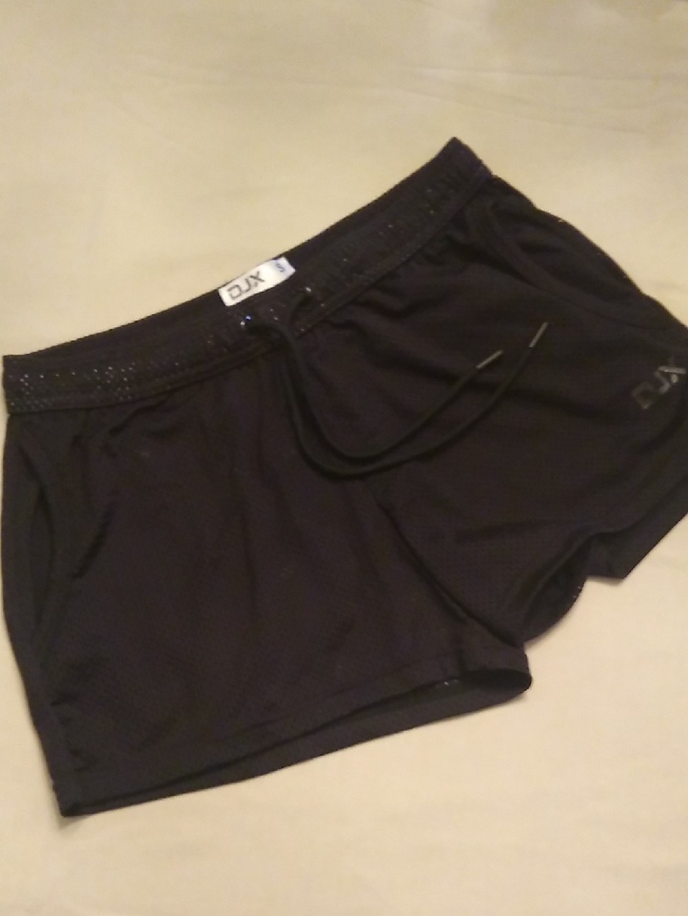 Black Mesh Athletic Shorts